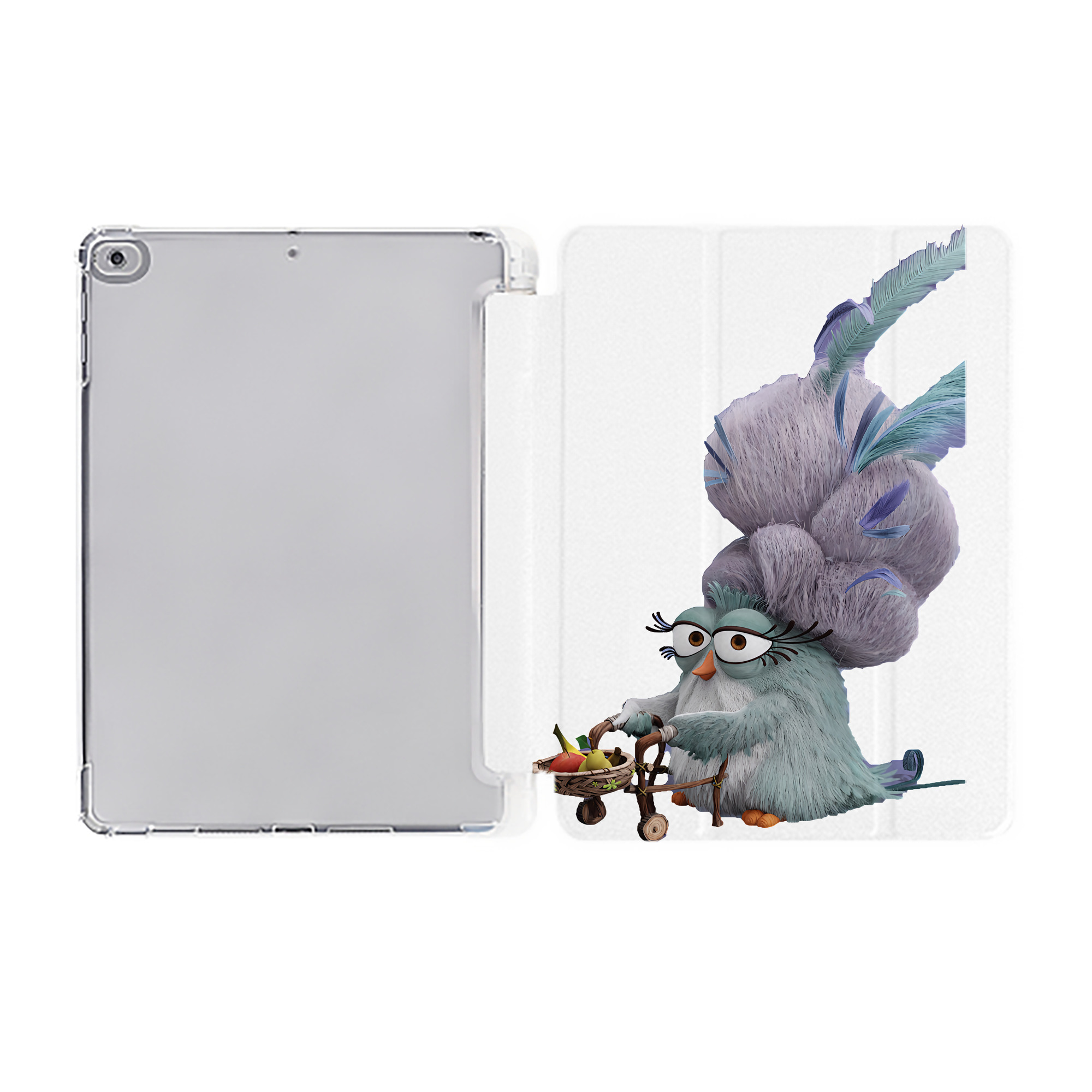 （画像用） Angry Birds アングリーバード IPad ケース ペン収納付き 三つ折りスタンド PUレザー×シリコン 対応機種9.5/10.5/10.9インチ